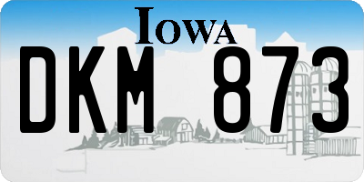 IA license plate DKM873