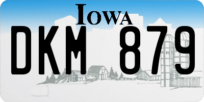IA license plate DKM879