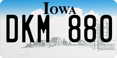 IA license plate DKM880
