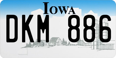 IA license plate DKM886