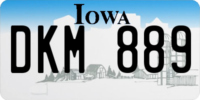 IA license plate DKM889