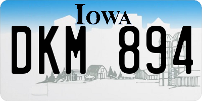 IA license plate DKM894