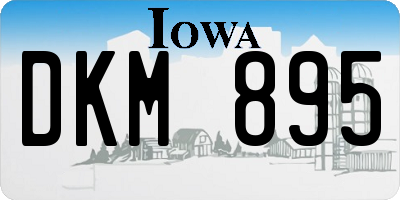 IA license plate DKM895