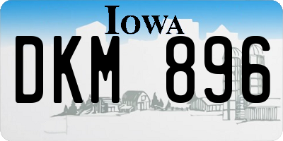 IA license plate DKM896
