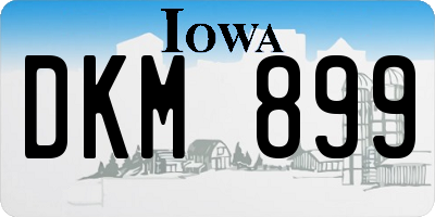 IA license plate DKM899