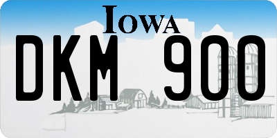 IA license plate DKM900