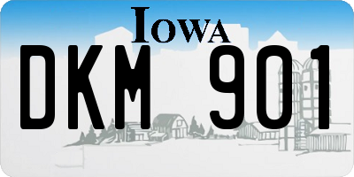 IA license plate DKM901