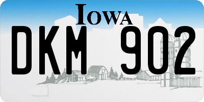 IA license plate DKM902