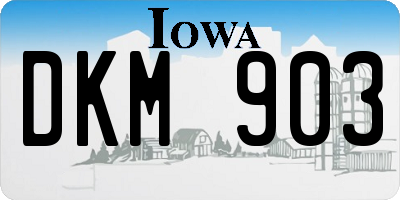 IA license plate DKM903