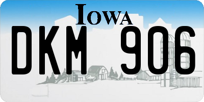 IA license plate DKM906