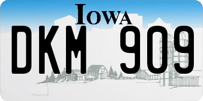 IA license plate DKM909