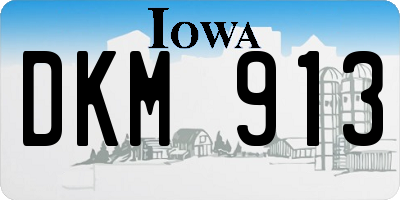 IA license plate DKM913