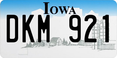 IA license plate DKM921