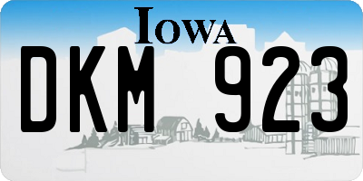IA license plate DKM923