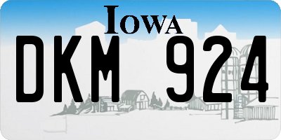 IA license plate DKM924