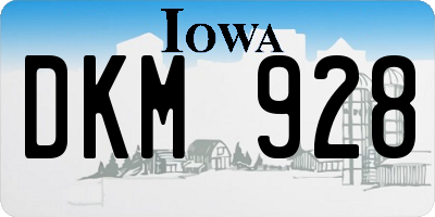 IA license plate DKM928