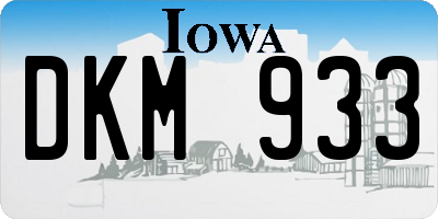 IA license plate DKM933