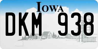 IA license plate DKM938