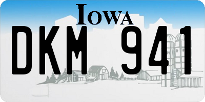 IA license plate DKM941