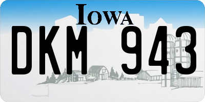 IA license plate DKM943