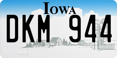 IA license plate DKM944