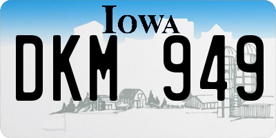 IA license plate DKM949
