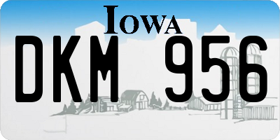 IA license plate DKM956