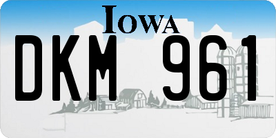 IA license plate DKM961
