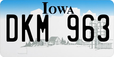 IA license plate DKM963