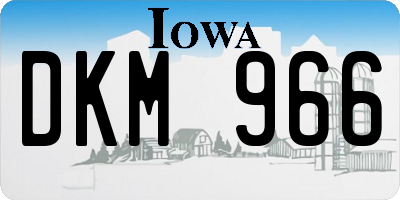 IA license plate DKM966