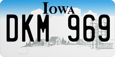 IA license plate DKM969