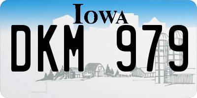 IA license plate DKM979