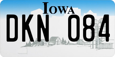 IA license plate DKN084