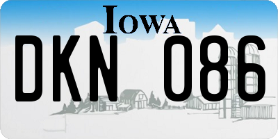 IA license plate DKN086