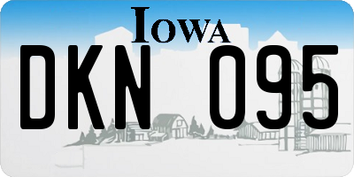 IA license plate DKN095