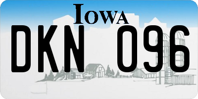 IA license plate DKN096