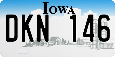 IA license plate DKN146