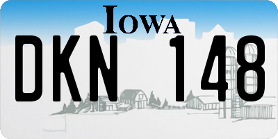 IA license plate DKN148