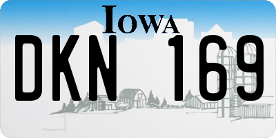 IA license plate DKN169