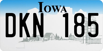 IA license plate DKN185