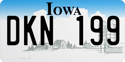 IA license plate DKN199