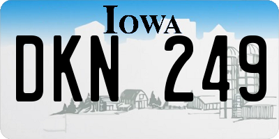 IA license plate DKN249