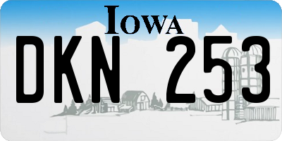 IA license plate DKN253