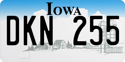 IA license plate DKN255