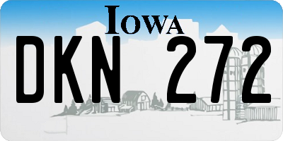 IA license plate DKN272