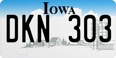 IA license plate DKN303