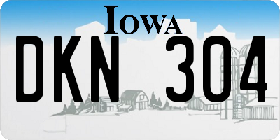 IA license plate DKN304