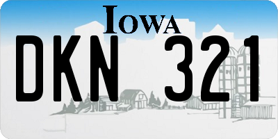 IA license plate DKN321