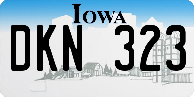IA license plate DKN323