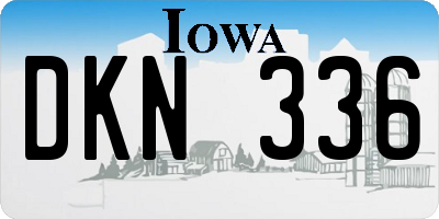 IA license plate DKN336